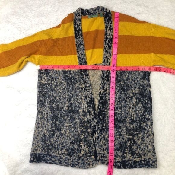 anthropologie Maple Linen Stripes Floral Cardigan - Picture 9 of 9